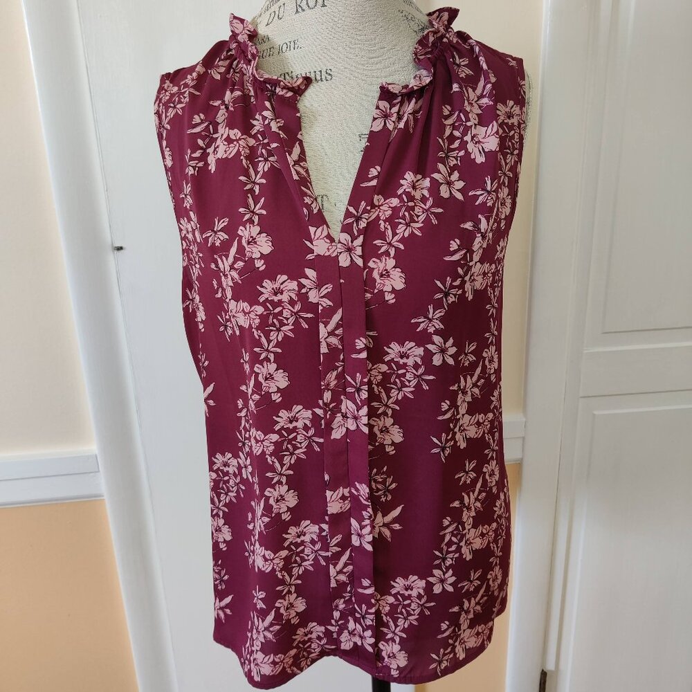 41 Hawthorn Women's Sleeveless Floral Blouse Size XL